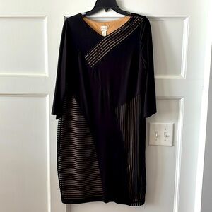 Chicos Black dress with Sheer Panels Size 1